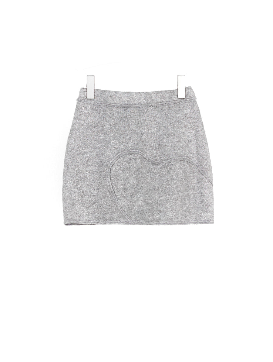 Silver Shimmer Seam Mini Skirt