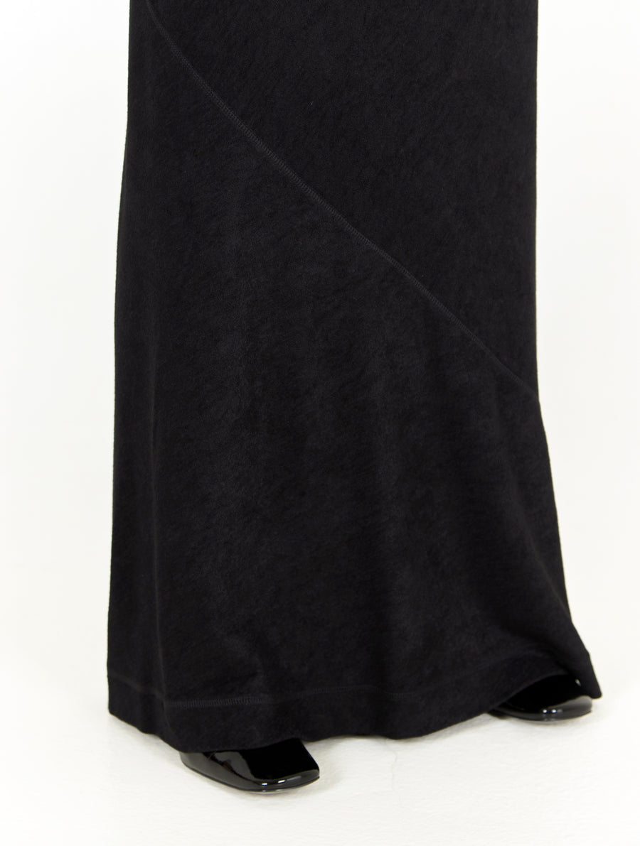 Black Towelling Spiral Skirt
