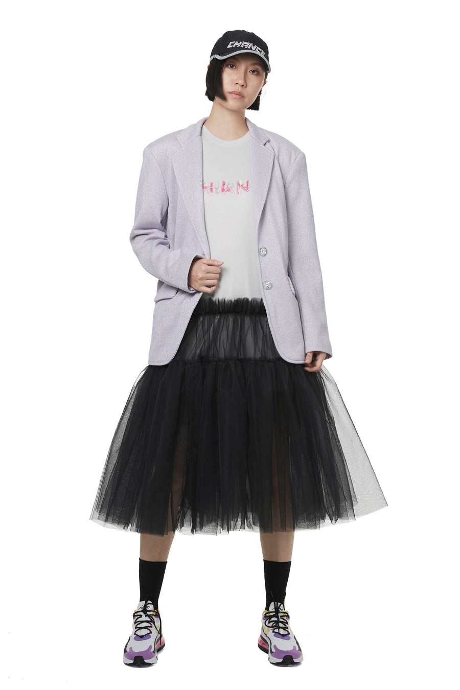 Grey CHANCE Dry Tulle Tunic