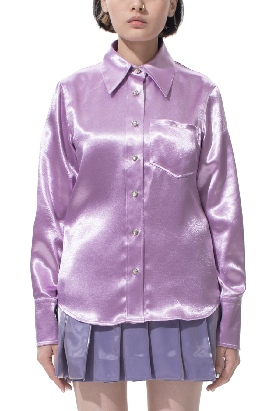 Fitted Satin Shirt