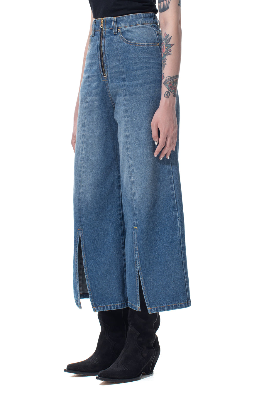 Indigo Front Vented Jeans
