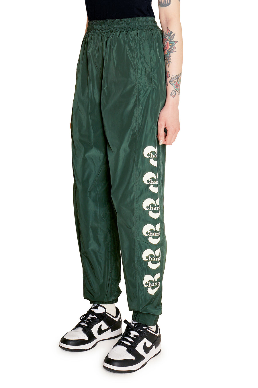 CHANCE Forest Green Heart Logo Track Pants